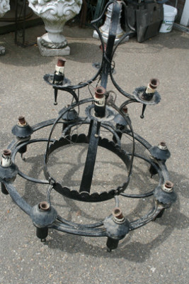 Chandelier en Hand - Forged Iron, Dutch 20th century