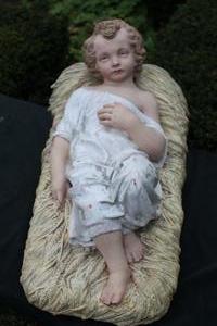 Child Jesus en Terra-Cotta polychrome, France 19th century