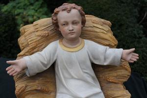 Child Jesus en PLASTER POLYCHROME, Belgium 19th century