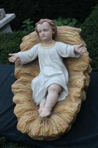 Child Jesus en PLASTER POLYCHROME, Belgium 19th century