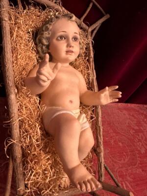 Child Jesus en Plaster polychrome / Glass Eyes , Olot - Spain 19 th century