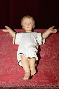 Child Jesus en plaster polychrome, Belgium 19th century