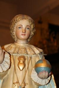 Child Jesus Of Praque en plaster polychrome, France 19th century