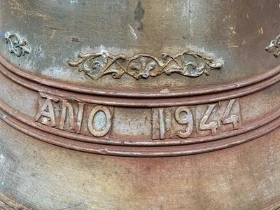 Church Bell Weight 115 Kgs en Bronze / Cast Iron , Italy  20 th century ( Anno 1944 )