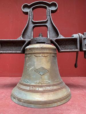 Church Bell Weight 115 Kgs en Bronze / Cast Iron , Italy  20 th century