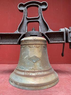 Church Bell Weight 115 Kgs en Bronze / Cast Iron , Italy  20 th century ( Anno 1944 )