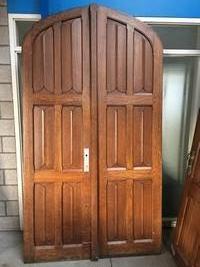 Church Door en Oak wood, Belgium 19th century