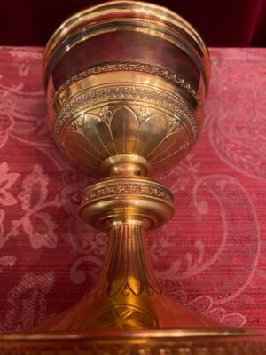 Ciborium en Brass / Gilt, Belgium  19 th century