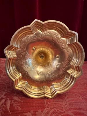 Ciborium en Full - Silver Gilt / Enamel Applications / River Stones, France 19 th century ( Anno 1873 )