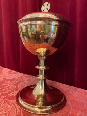 Ciborium en Brass /  Polished, Belgium  19 th century