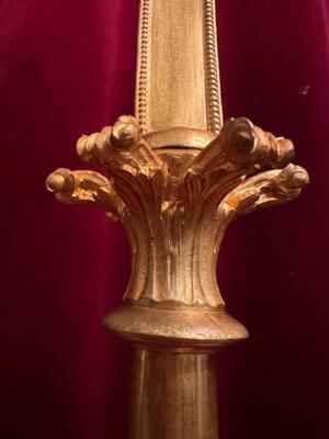 Altar - Cross style Classicistic en Bronze / Gilt / Polished and Varnished, France 19 th century ( Anno 1885 )