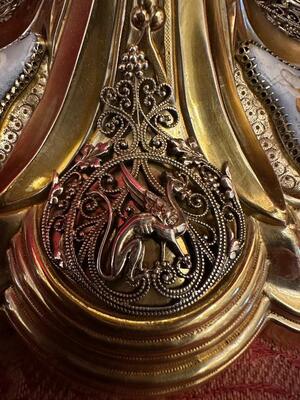 Chalice  style Classicistic en Full - Silver / Hand Painted Enamel Medallions / Polished & Varnished, France 19 th century ( Anno 1880 )
