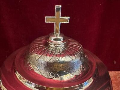 Ciborium style Classicistic en Full - Silver / Silver Marks Present / Polished & Varnished, Belgium  19 th century ( Anno 1815 )