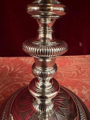 Ciborium style Classicistic en Full - Silver / Silver Marks Present / Polished & Varnished, Belgium  19 th century ( Anno 1815 )