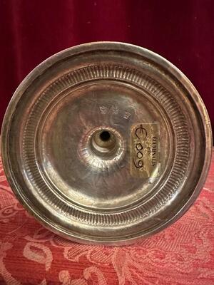 Ciborium style Classicistic en Full - Silver / Silver Marks Present / Polished & Varnished, Belgium  19 th century ( Anno 1815 )