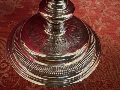 Ciborium style Classicistic en Full - Silver / Silver Marks Present / Polished & Varnished, Belgium  19 th century ( Anno 1815 )