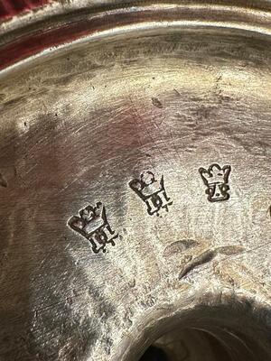 Ciborium style Classicistic en Full - Silver / Silver Marks Present / Polished & Varnished, Belgium  19 th century ( Anno 1815 )