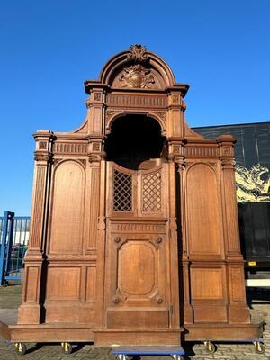 Confessional en Oak wood, Belgium  19 th century