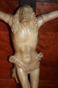 Corpus Christi Museum Piece ! en fully hand-carved alabaster, Italy 17 th century