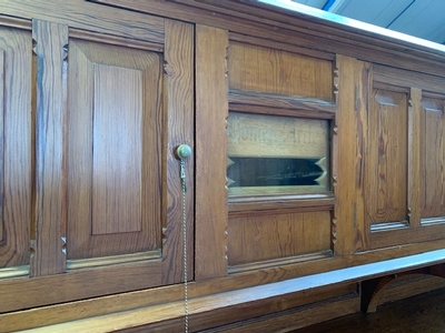 Credens Cabinet  en Pine wood, Belgium 20th century ( 1910 )