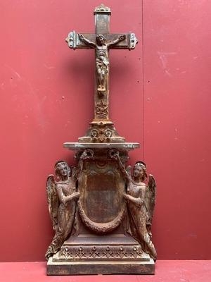 Cross From Graveyard  en Cast Iron, France 19th century