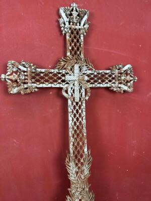 Cross From Graveyard en Cast - Iron, France 19 th century