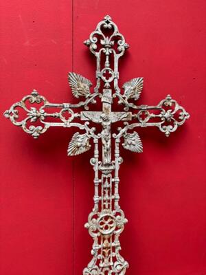 Cross From Graveyard en Cast - Iron, France 19 th century