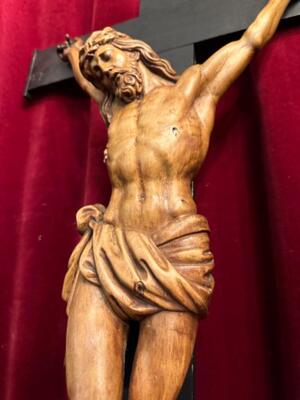 Cross With Corpus Christi  en Hand - Carved Wood , Netherlands  18 th century