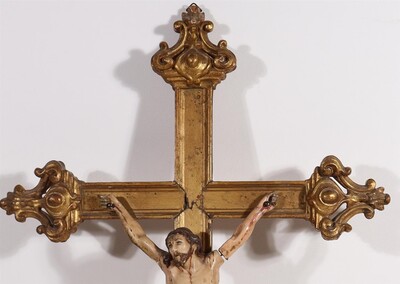 Cross With Corpus Christi  en Wood, 19 th century