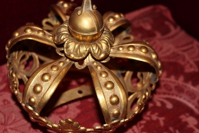 Crown en Brass / Gilt, Belgium 19th century ( anno 1840 )