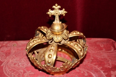 Crown en Brass / Gilt, Belgium 19th century ( anno 1840 )