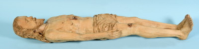 Died Christ  en Fully Hand Carved Wood, Southern Germany 18 th century