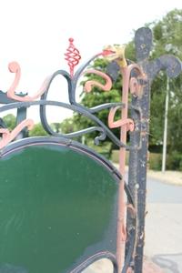 Double Sided Sign-Board en Wrought - Iron ( Handmade ), France 19th century