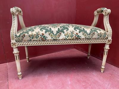 Piano Seat style Empire en Wood / Fabrics, Italy 19 th century ( Anno 1885 )