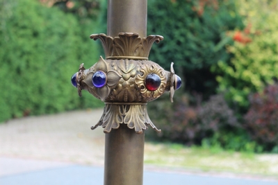 Exceptional Candle Holder en Full Bronze / Gemstones, France 19th century ( anno 1870 )