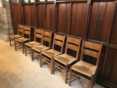 Exceptional  Consistorium-Table With 22 Matching Chairs Dutch 20th century