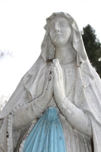 Exceptional More Than Life Size St. Mary Lourdes en Cast Iron, France 19th century