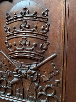 Exceptional Pulpit + Stairs + Sound-Board Totally Hand-Made  en Hand-Carved Reliefs, Belgium 18 th century ANNO ABOUT 1780