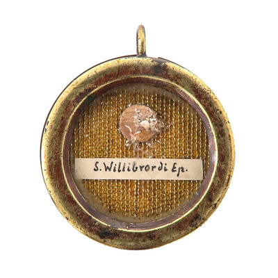 1  First - Class Reliquary - Relic Ex Ossibus St. Willibrordus With Original Document