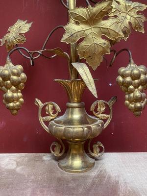 Floral Exposition-Throne en Brass / Bronze / Gilt, France 19th century ( anno 1875 )