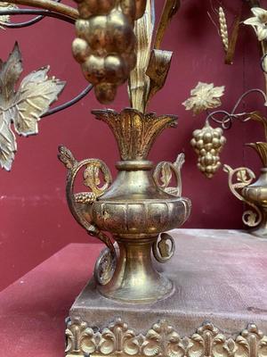 Floral Exposition-Throne en Brass / Bronze / Gilt, France 19th century ( anno 1875 )