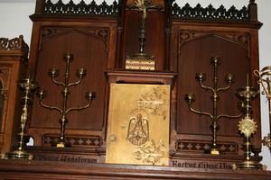 Altar style Gothic en wood oak, Belgium 19 th century