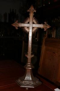 Altar - Cross style gothic en WOOD OAK, Belgium 19 th century