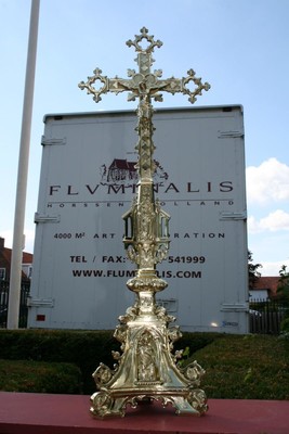 Altar - Cross style Gothic en BRONZE, France 19th century