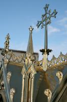 Chapel style gothic en brass / bronze, France 19th century