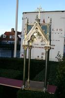 Chapel style gothic en brass / bronze, France 19th century