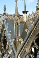 Chapel style gothic en brass / bronze, France 19th century