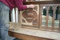 Communion - Kneeler style gothic en WOOD OAK, Dutch 19th century