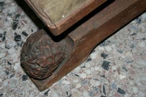 Communion - Kneeler style gothic en OAK, Dutch 19th century