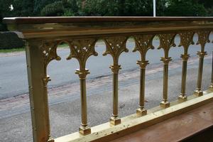 Communion Rail style gothic en BRONZE / BRASS, belgium 19 th century